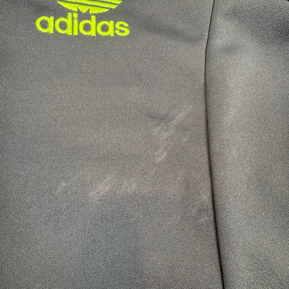 adidas アディダス トラックジャケット グレー×ネオンイエロー  L