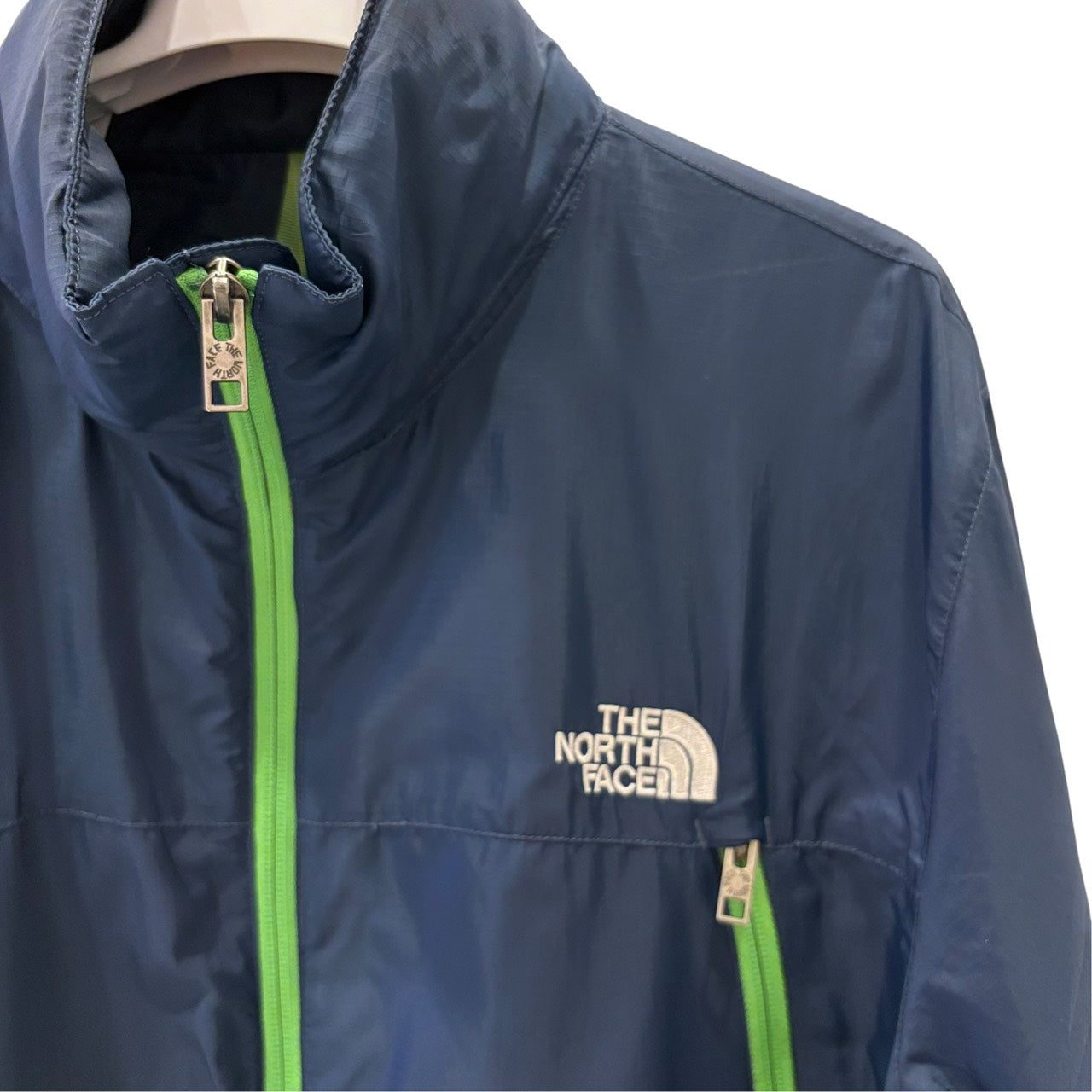 THE NORTH FACE ナイロンジャケット ネイビー×グリーン L