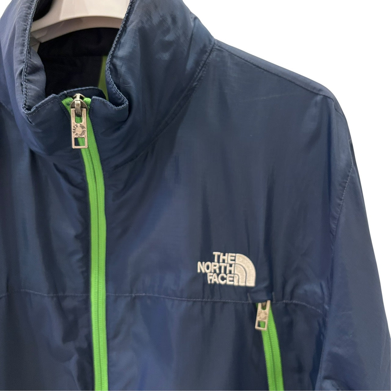 THE NORTH FACE ナイロンジャケット ネイビー×グリーン L
