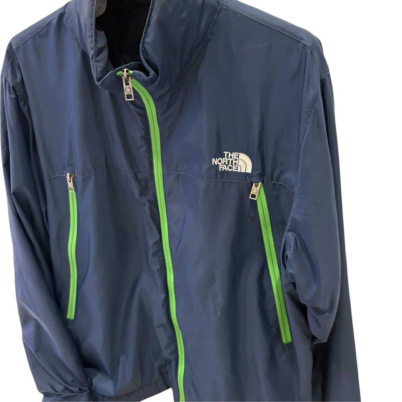 THE NORTH FACE ナイロンジャケット ネイビー×グリーン L