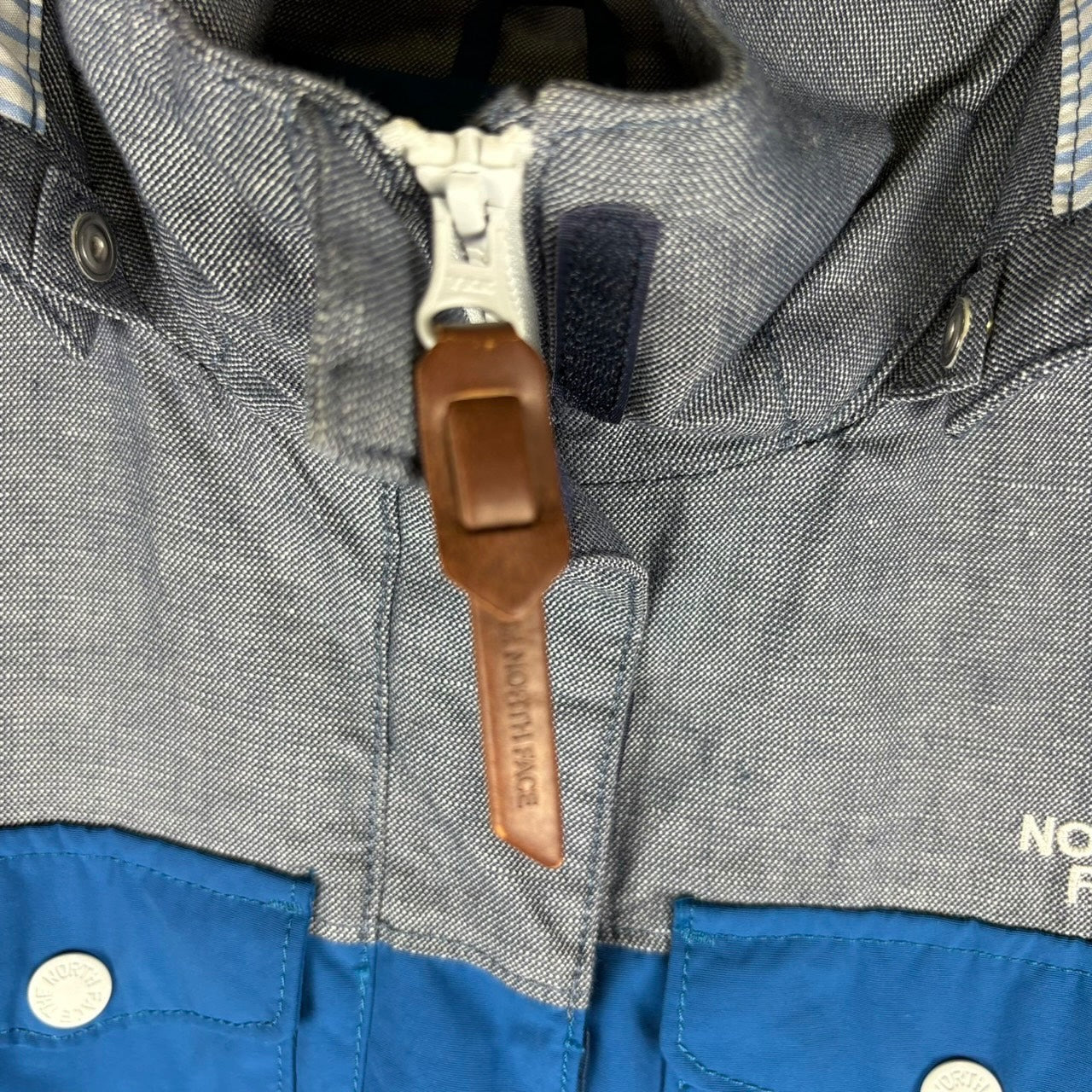 THE NORTH FACE 마운틴파커 롱코트 블루×그레이 S