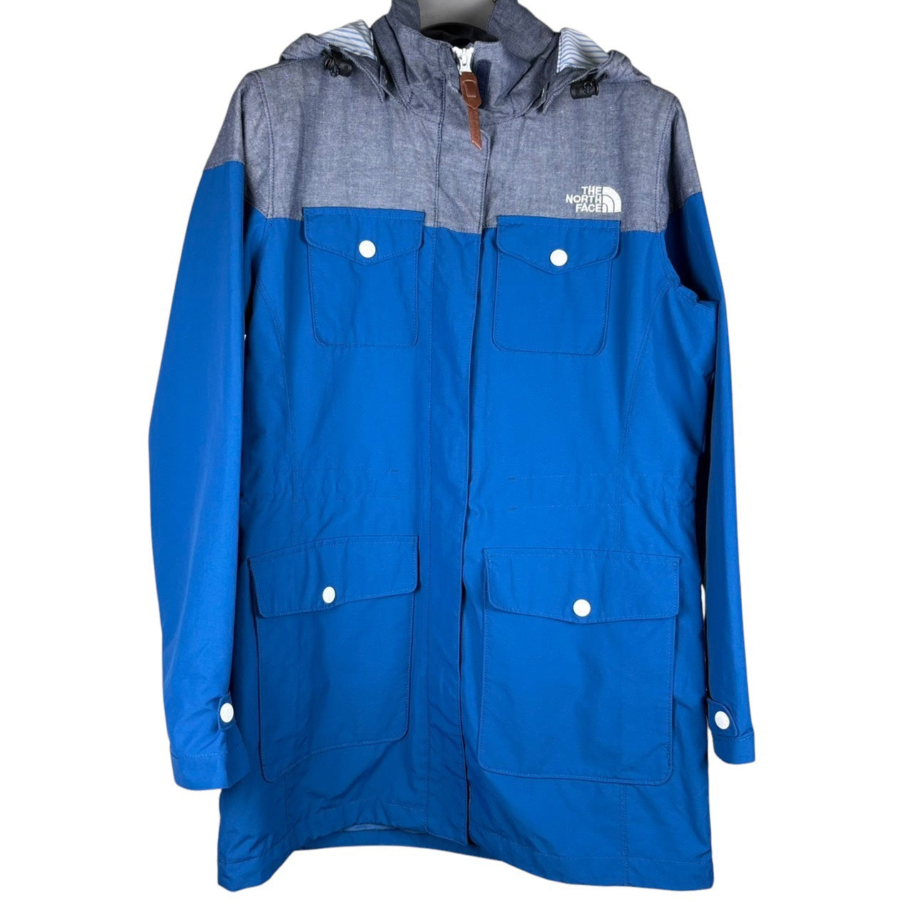 THE NORTH FACE 마운틴파커 롱코트 블루×그레이 S