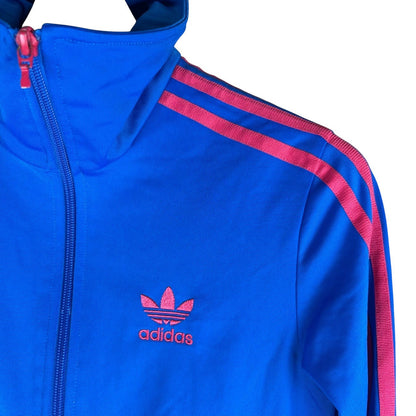 adidas 阿迪达斯 运动夹克 蓝色x粉色 火鸟款 XS