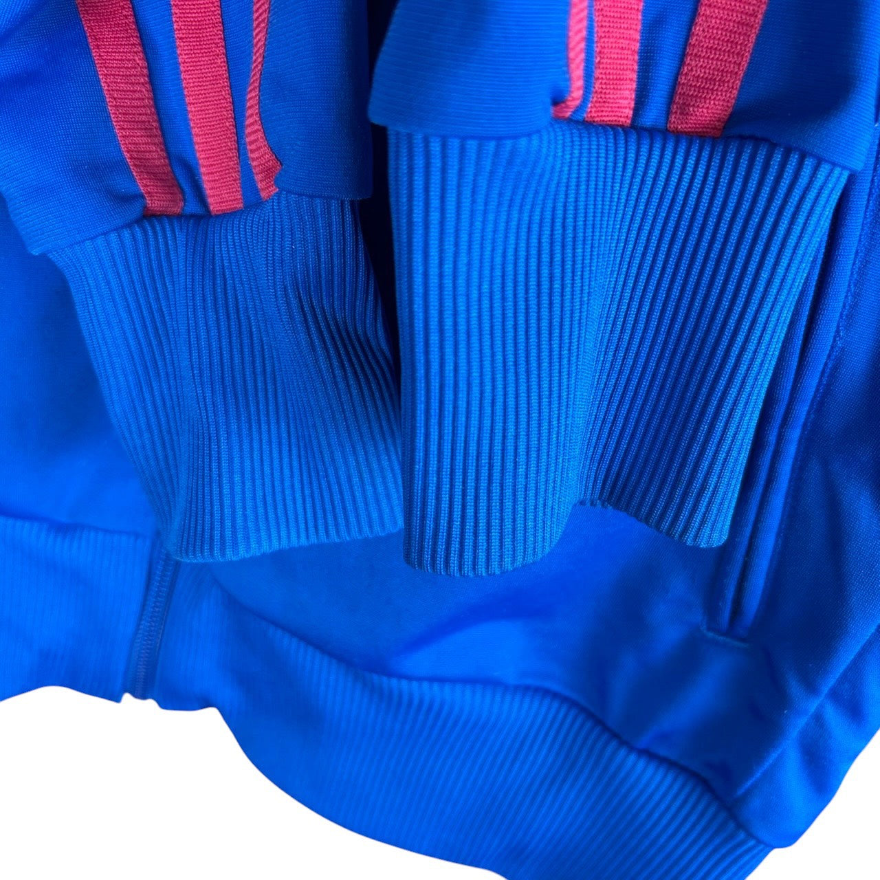 adidas 阿迪达斯 运动夹克 蓝色x粉色 火鸟款 XS