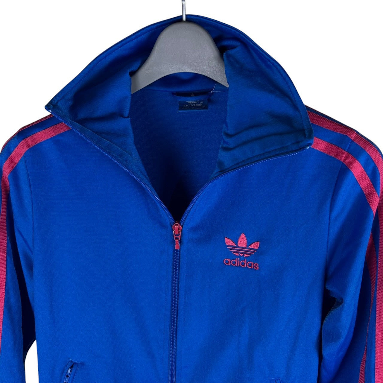 adidas 阿迪达斯 运动夹克 蓝色x粉色 火鸟款 XS