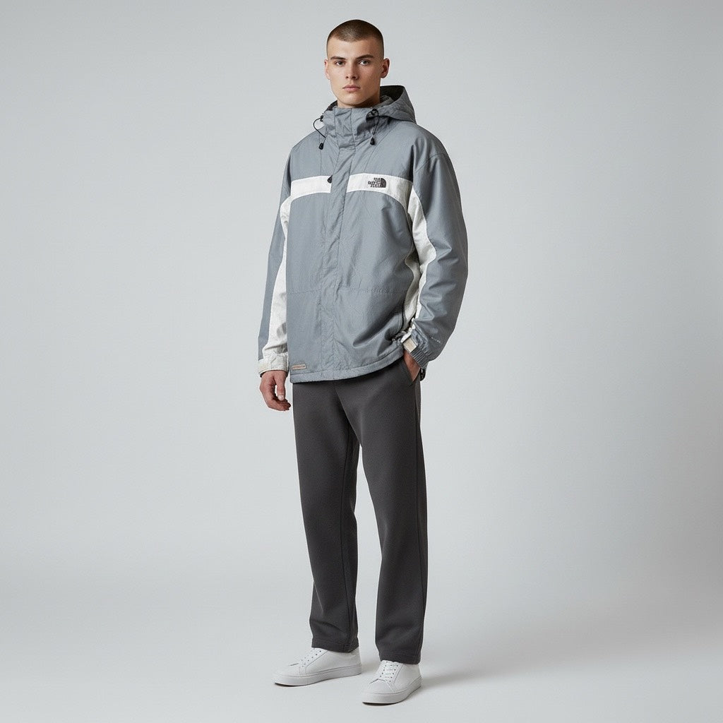 THE NORTH FACE HYVENT Mountain Parka Grey x White L