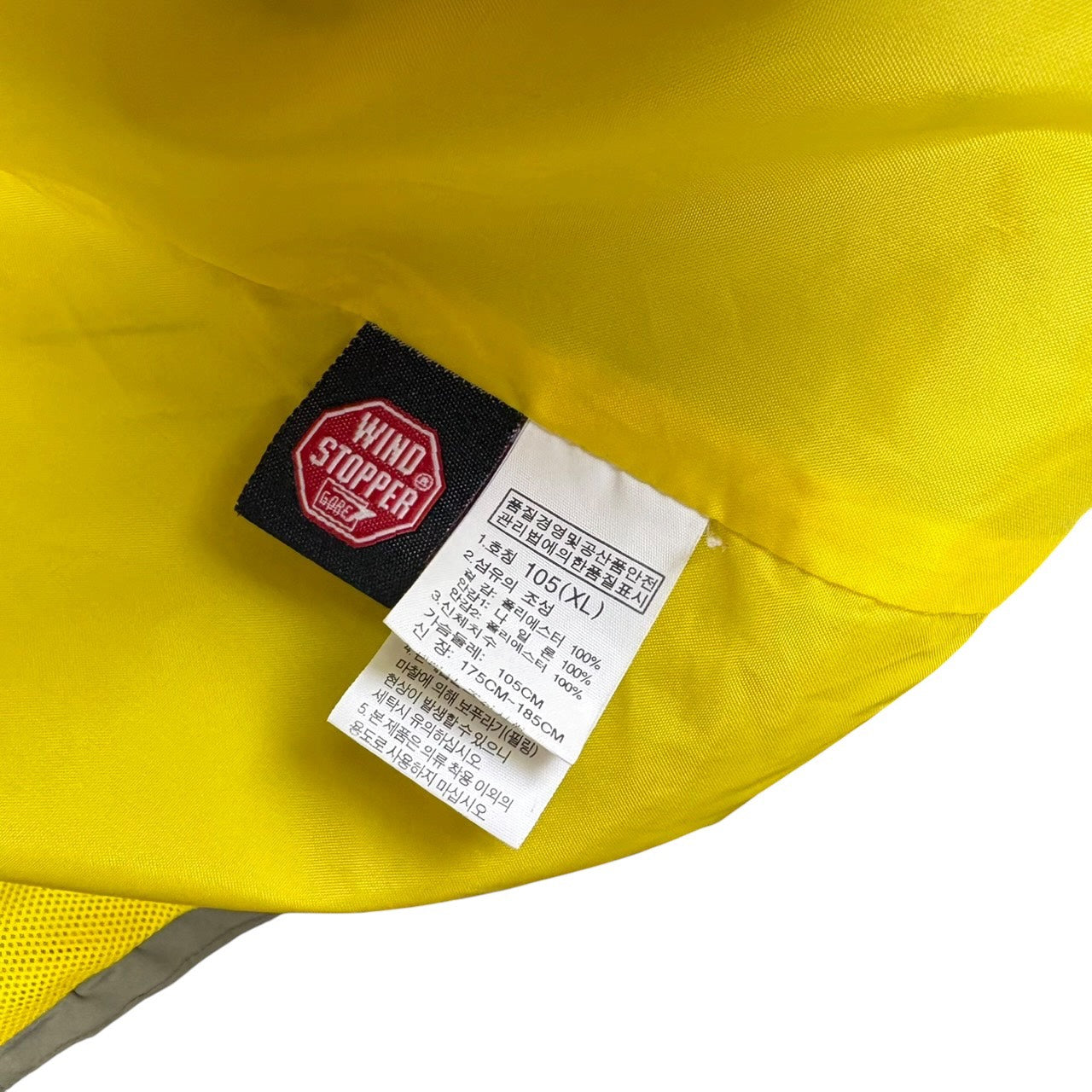 THE NORTH FACE WINDSTOPPER Mountain Parka Khaki Gray x Yellow XL