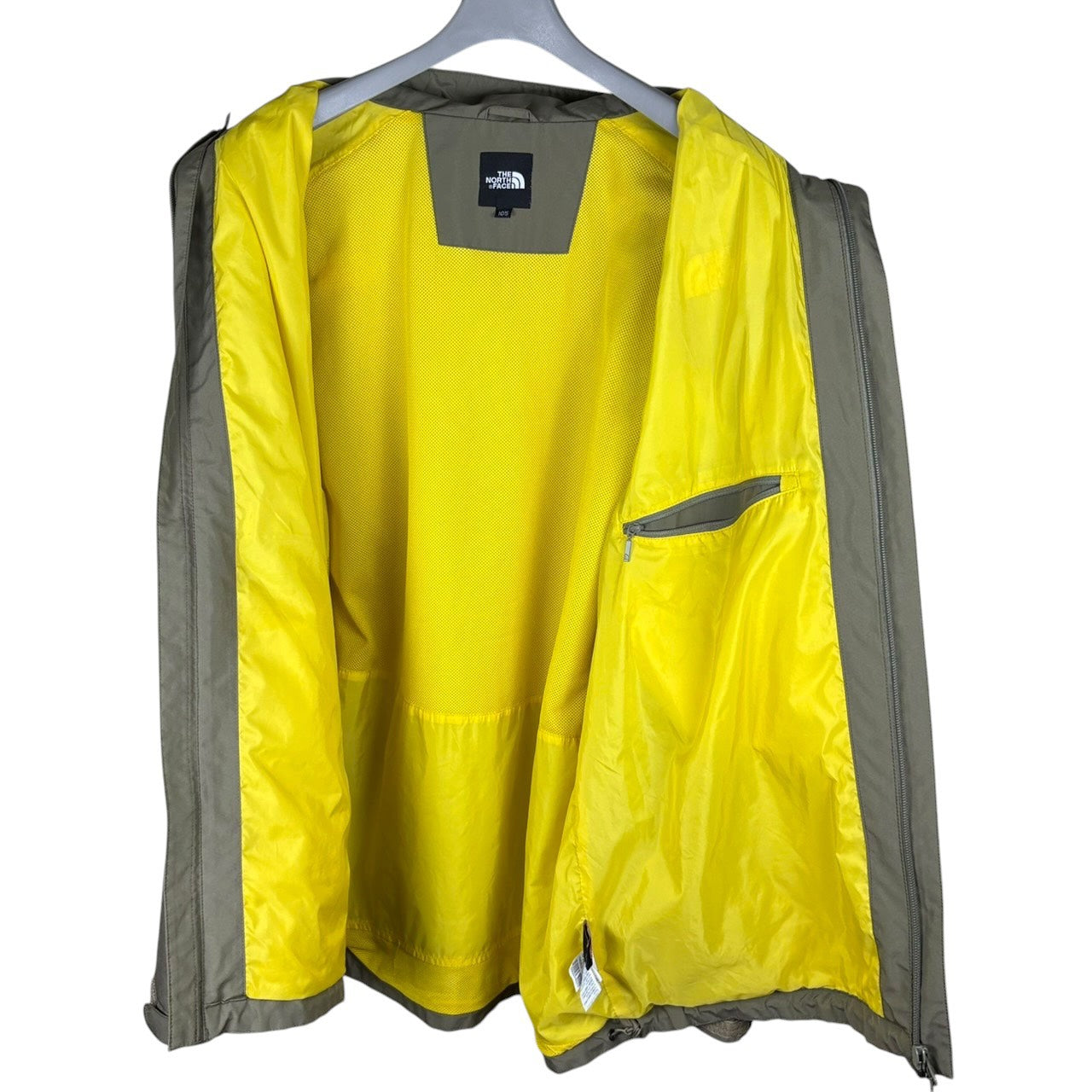 THE NORTH FACE WINDSTOPPER Mountain Parka Khaki Gray x Yellow XL
