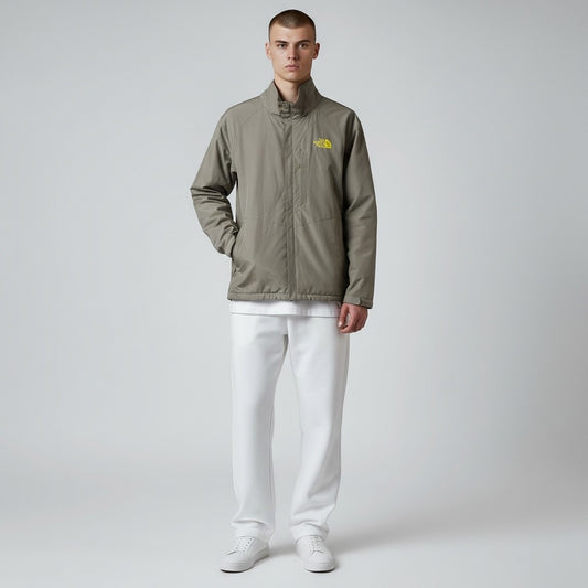 THE NORTH FACE WINDSTOPPER マウンテンパーカー カーキグレーxイエロー XL