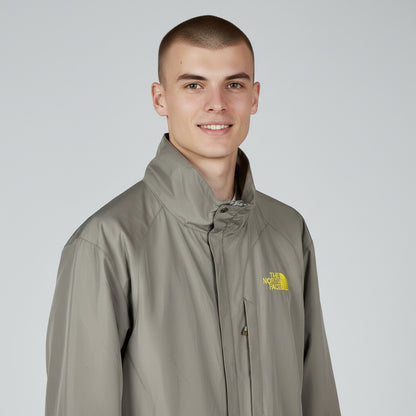 THE NORTH FACE WINDSTOPPER Mountain Parka Khaki Gray x Yellow XL