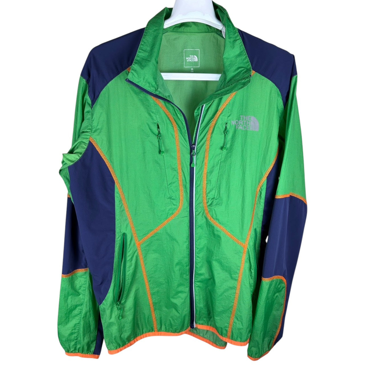 THE NORTH FACE ナイロンジャケット グリーン×ネイビー M