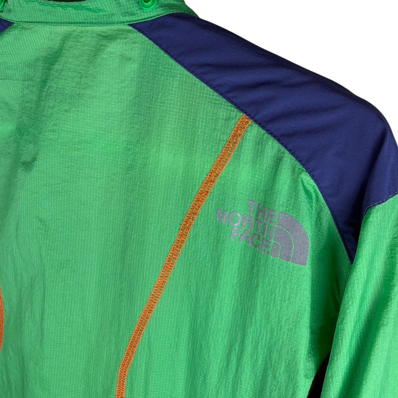 THE NORTH FACE ナイロンジャケット グリーン×ネイビー M