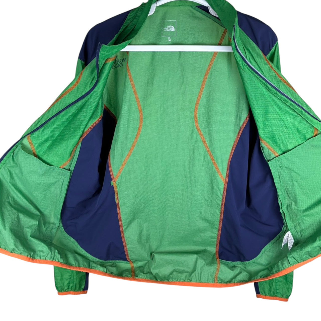 THE NORTH FACE ナイロンジャケット グリーン×ネイビー M