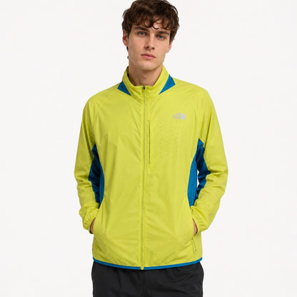 THE NORTH FACE ウィンドシェル ネオンイエロー/ブルー XL(LL)