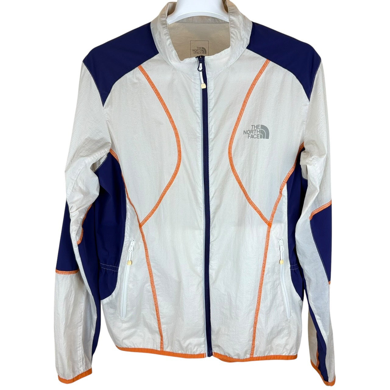 THE NORTH FACE 尼龙夹克 女式 白色×海军蓝×橙色 XL