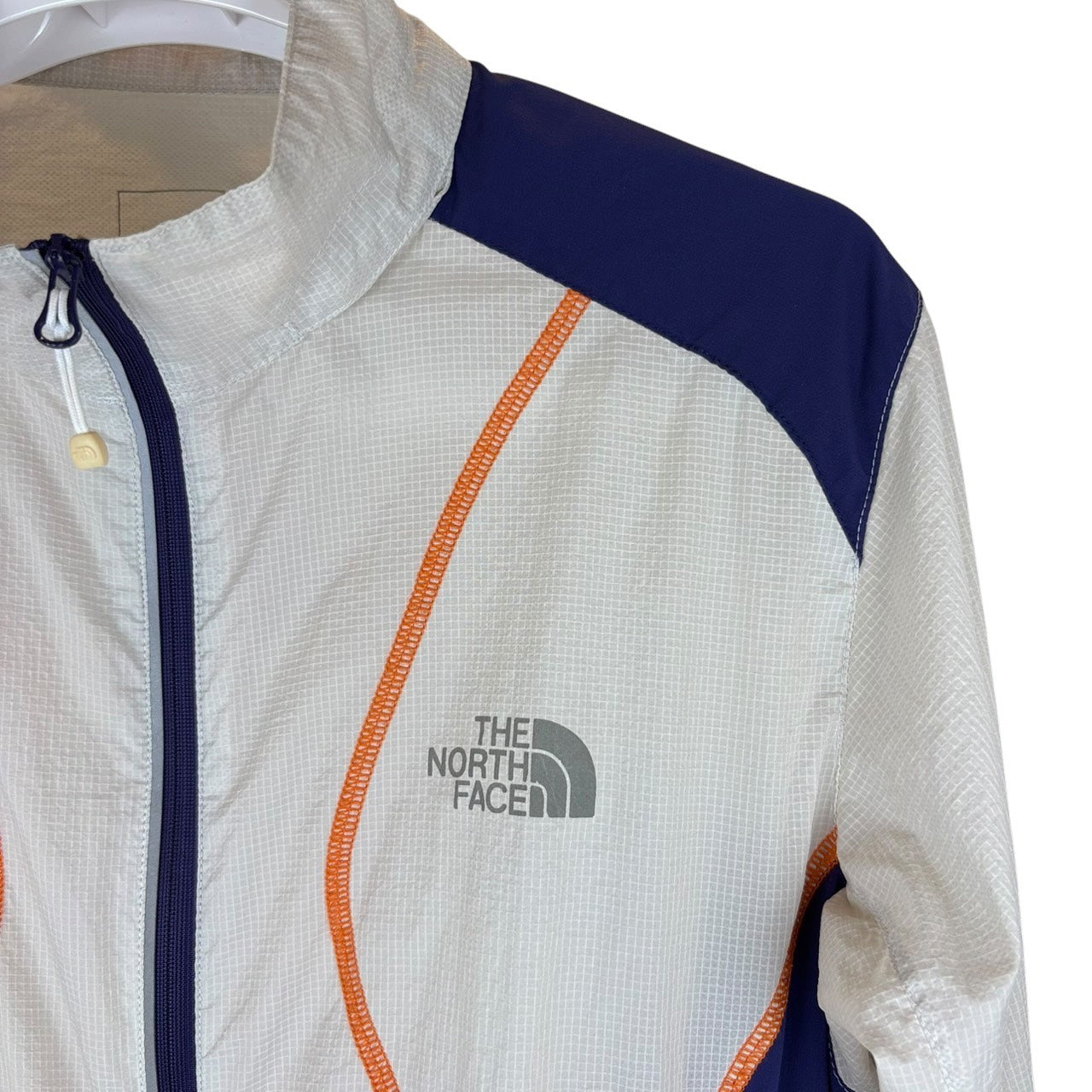 THE NORTH FACE 尼龙夹克 女式 白色×海军蓝×橙色 XL