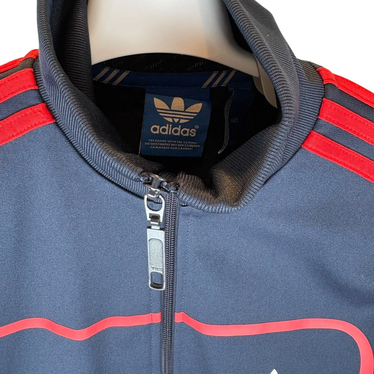 adidas 阿迪达斯 运动夹克 Firebird 海军蓝×红色 XS