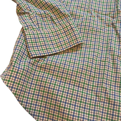 Polo Ralph Lauren 長袖シャツ チェック柄 ボタンダウン グリーン×ブルー S