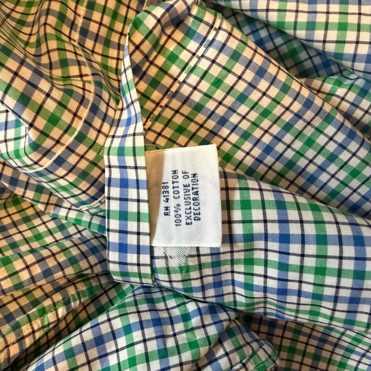Polo Ralph Lauren 長袖シャツ チェック柄 ボタンダウン グリーン×ブルー S