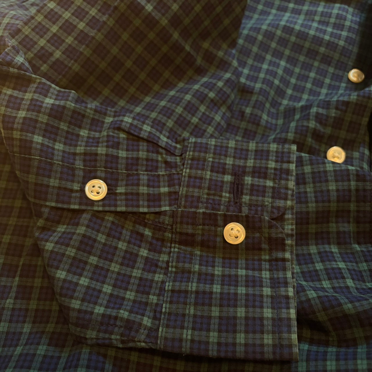 Polo Ralph Lauren 長袖シャツ チェック柄 ボタンダウン ダークグリーン×ネイビー XL
