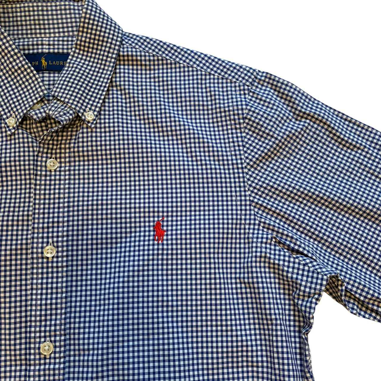 POLO RALPH LAUREN 格纹长袖衬衫 海军蓝 S码