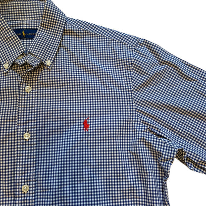 POLO RALPH LAUREN 格纹长袖衬衫 海军蓝 S码