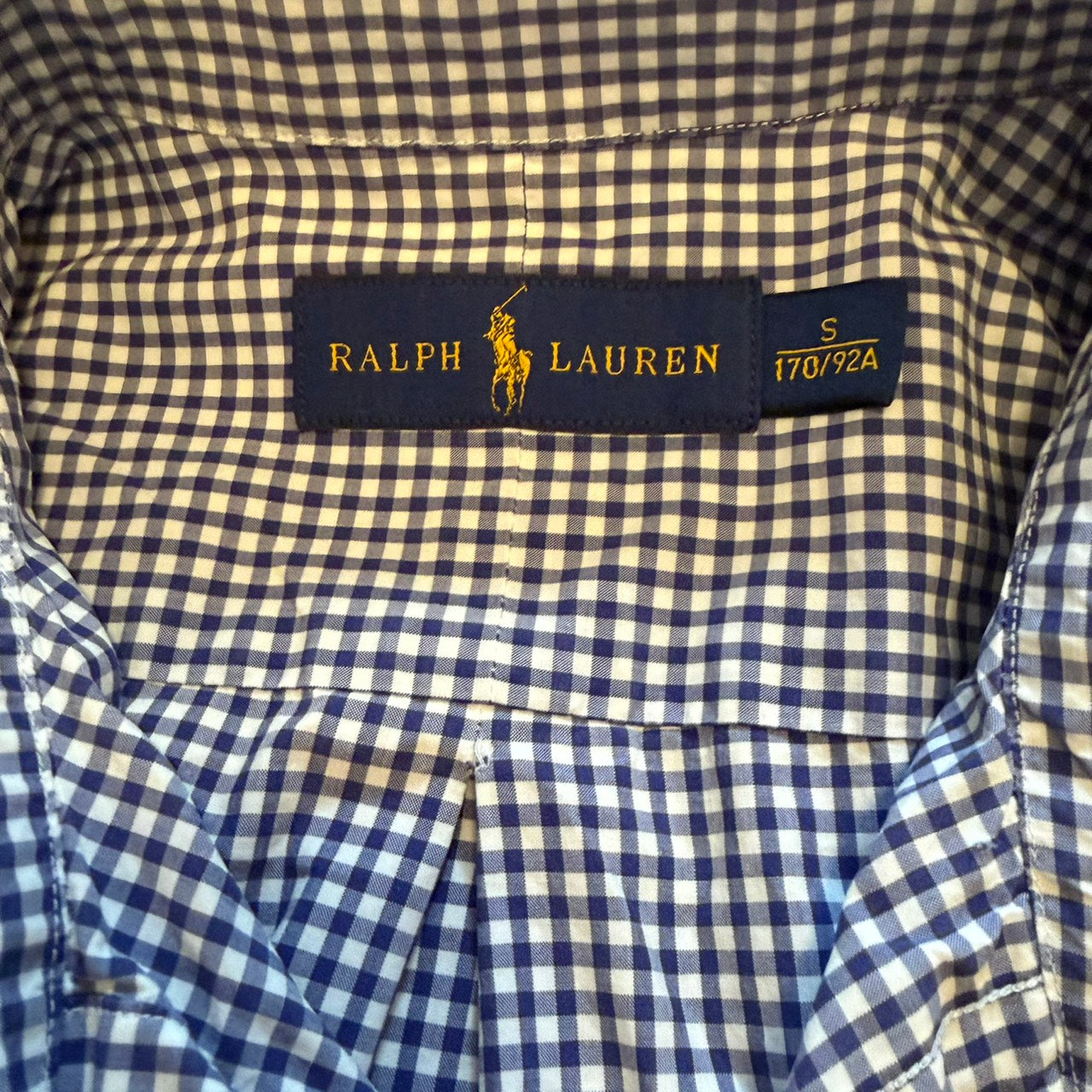 POLO RALPH LAUREN 格纹长袖衬衫 海军蓝 S码