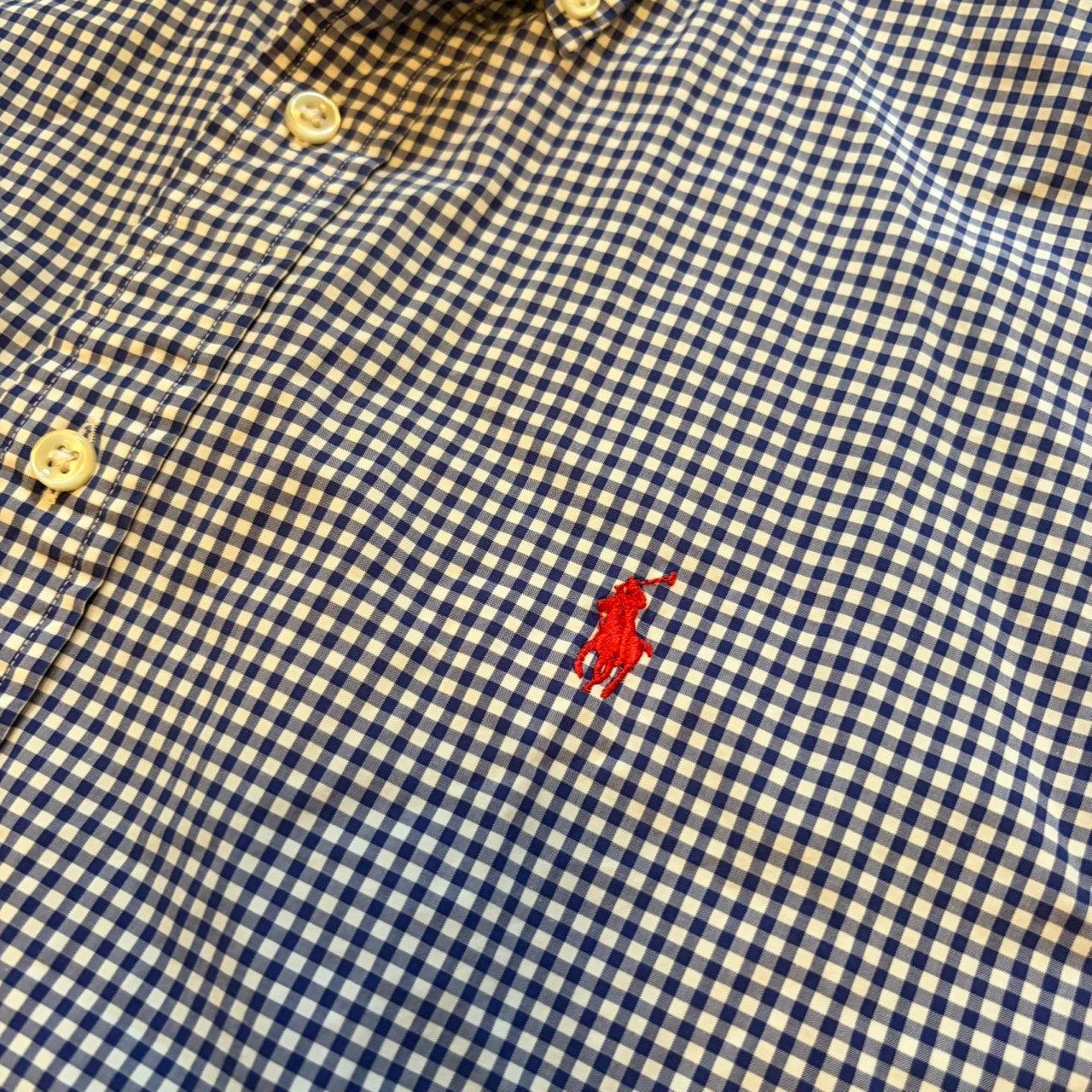 POLO RALPH LAUREN 格纹长袖衬衫 海军蓝 S码
