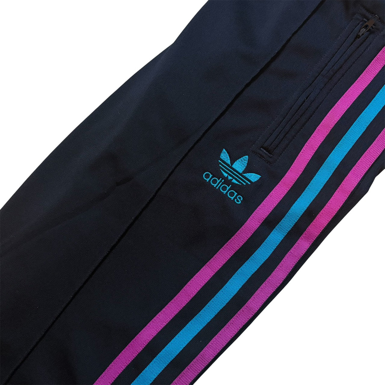 adidas アディダス ファイヤーバード トラックパンツ ジャージ ピンク×ブルー S