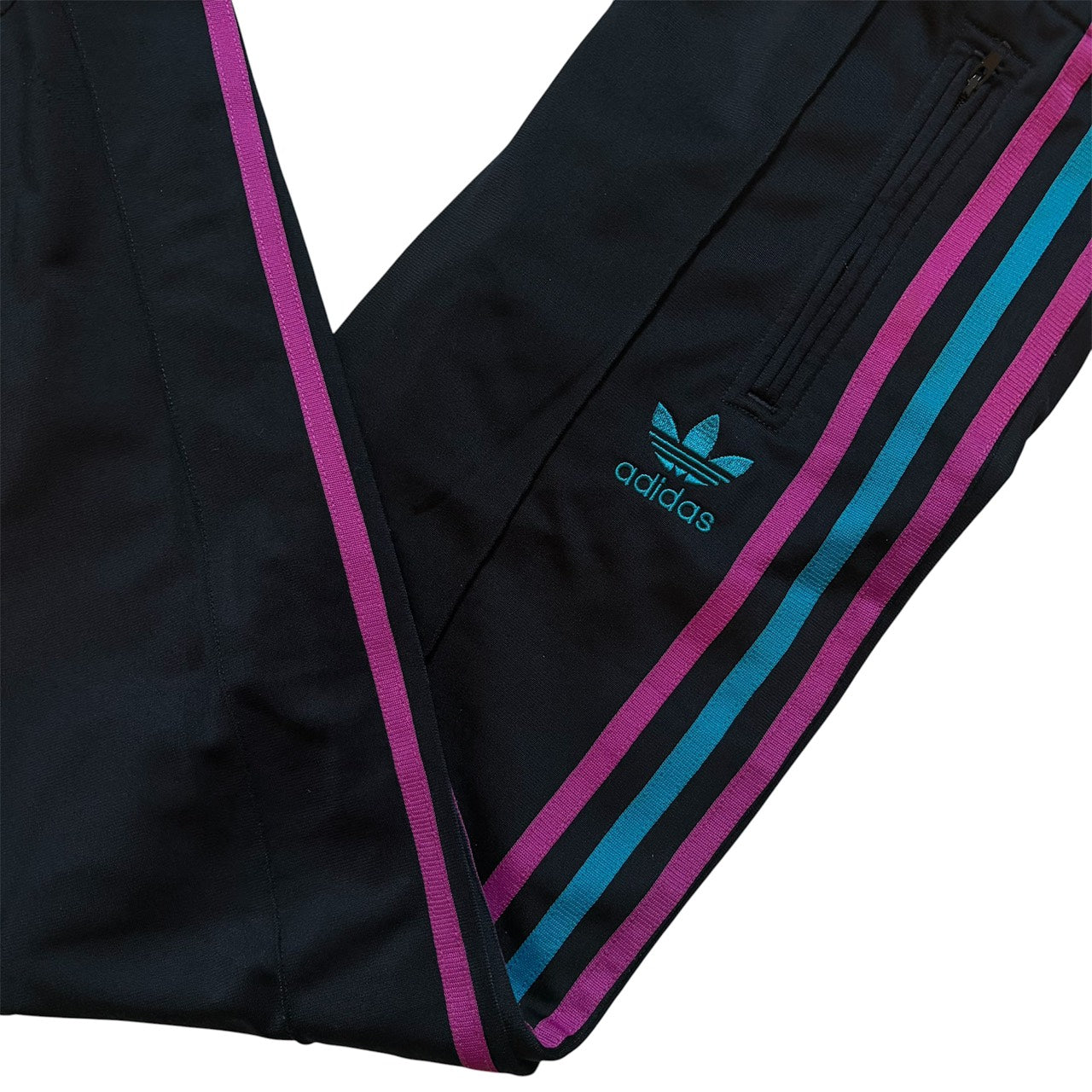 adidas アディダス ファイヤーバード トラックパンツ ジャージ ピンク×ブルー S