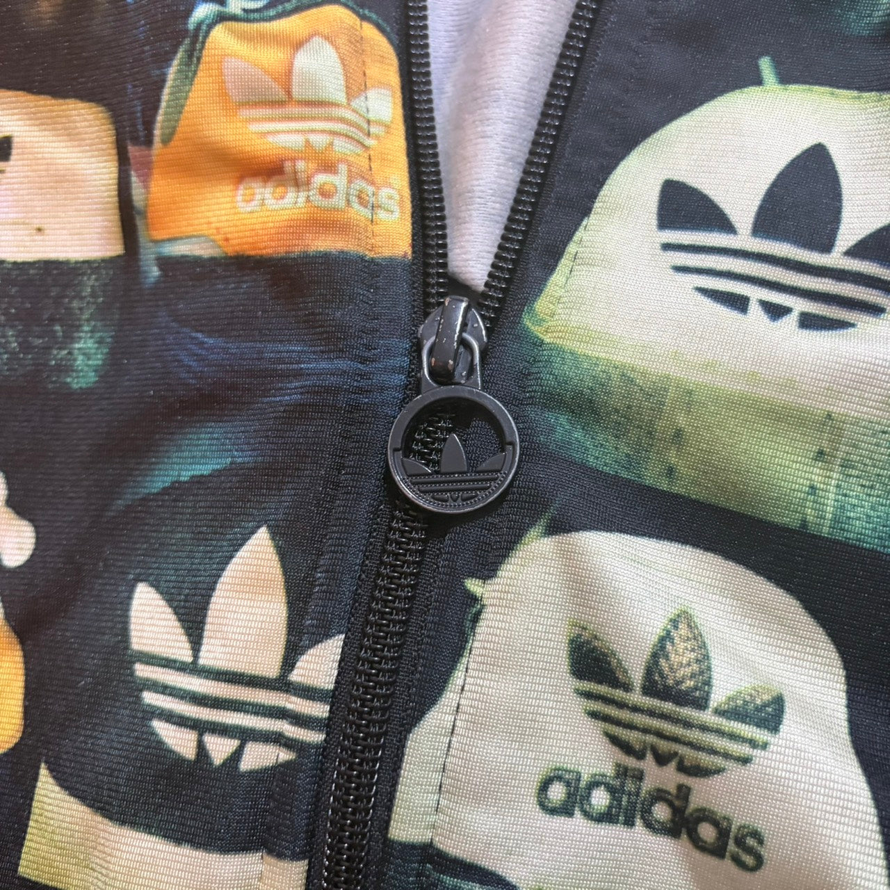 adidas アディダス トラックジャケット 総柄 トレフォイル  L