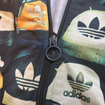 adidas アディダス トラックジャケット 総柄 トレフォイル  L