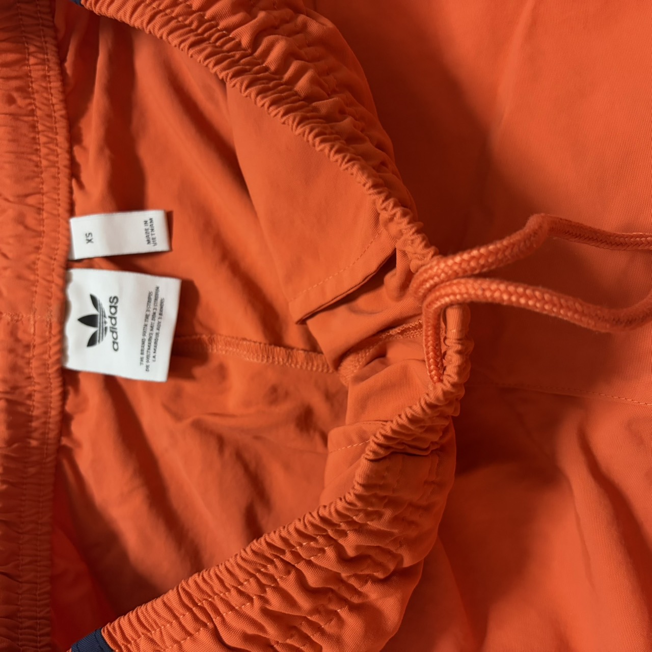 adidas アディダス トレフォイルロゴ ジョガーパンツ オレンジ ネイビー XS