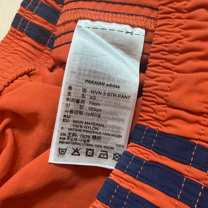 adidas アディダス トレフォイルロゴ ジョガーパンツ オレンジ ネイビー XS