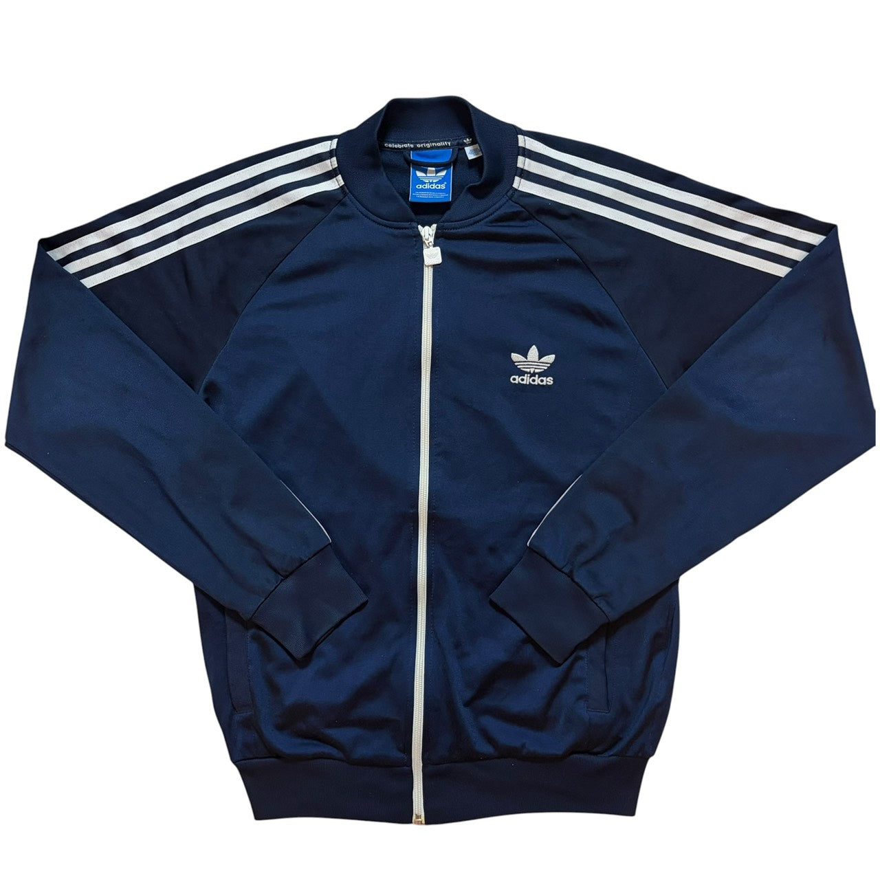 adidas アディダス スーパースター トラックジャケット ジャージ ネイビー L