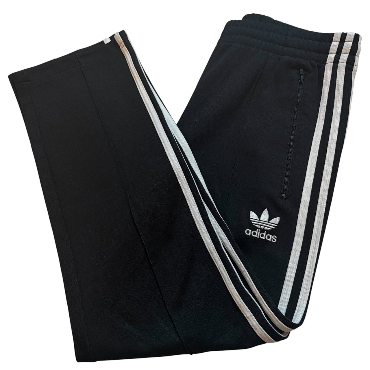 adidas アディダス トラックパンツ ジャージ トレフォイルロゴ ブラック M