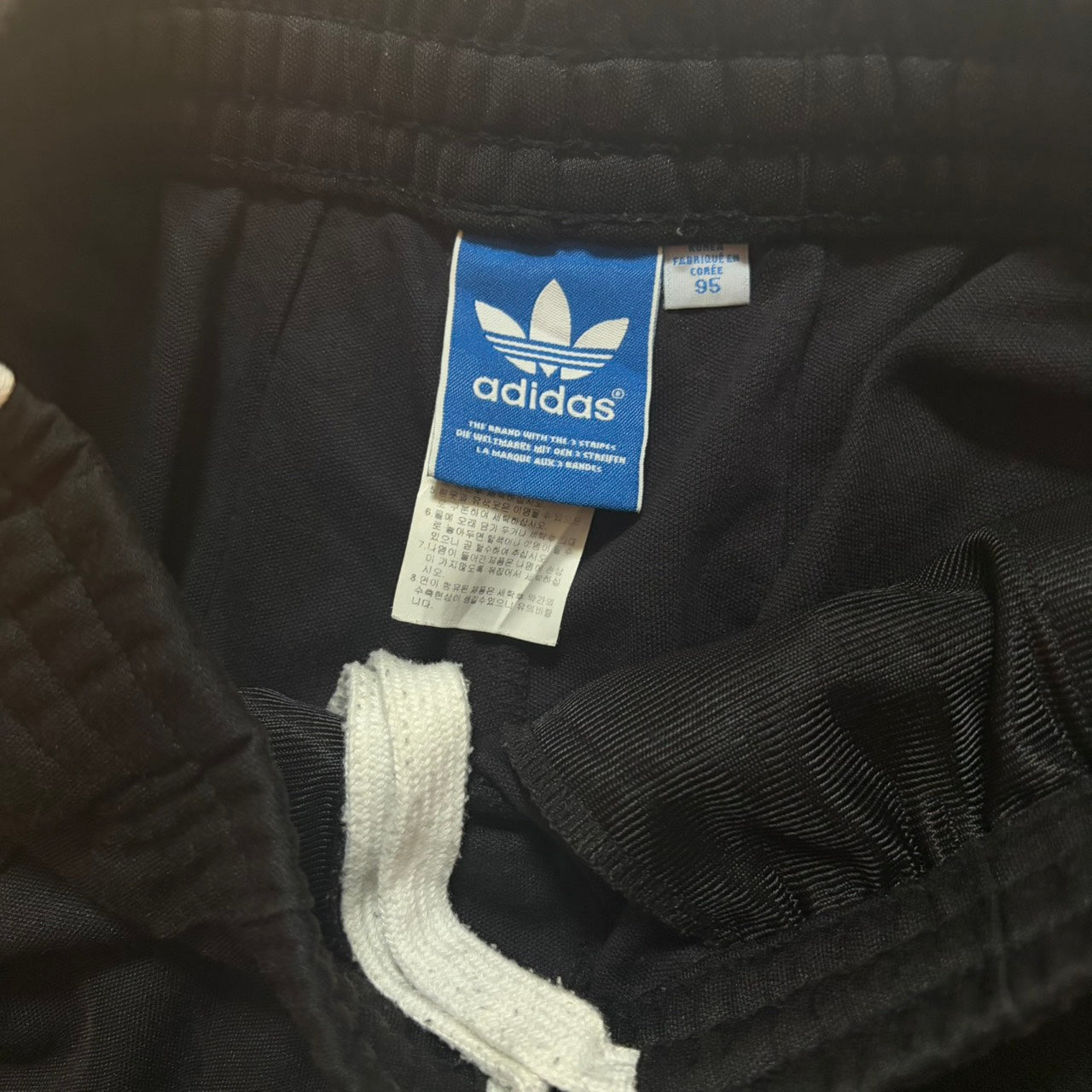 adidas アディダス トラックパンツ ジャージ トレフォイルロゴ ブラック M