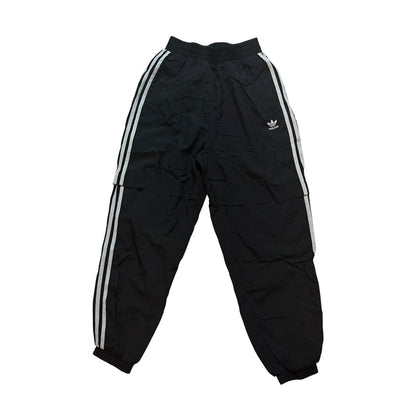 adidas アディダス ナイロントラックパンツ 3ストライプ ブラック XS