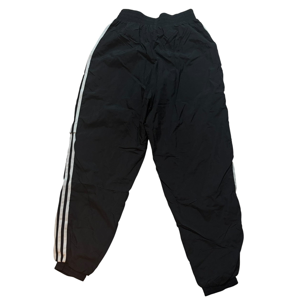 adidas アディダス ナイロントラックパンツ 3ストライプ ブラック XS