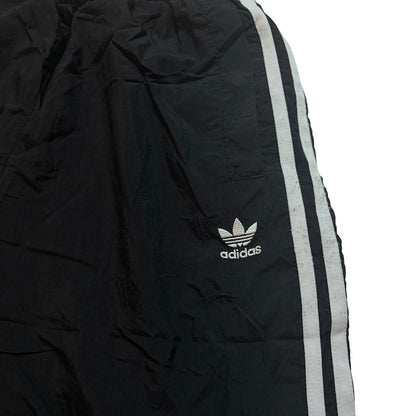 adidas アディダス ナイロントラックパンツ 3ストライプ ブラック XS