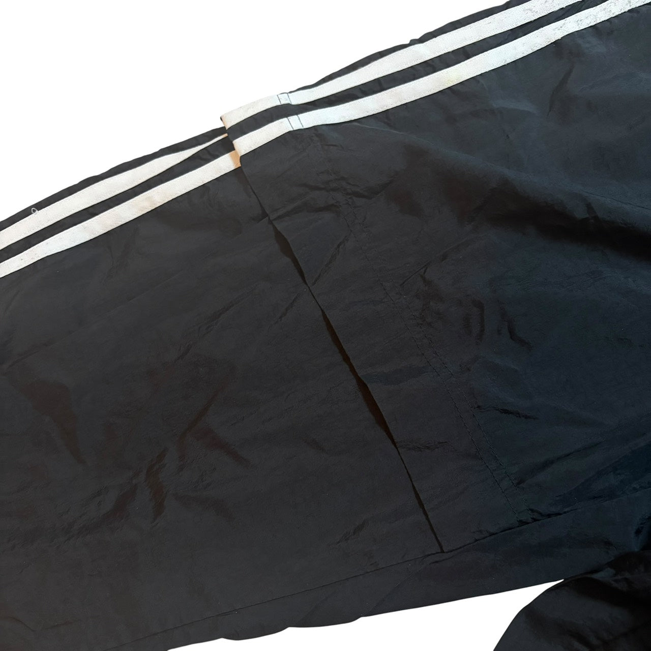 adidas アディダス ナイロントラックパンツ 3ストライプ ブラック XS