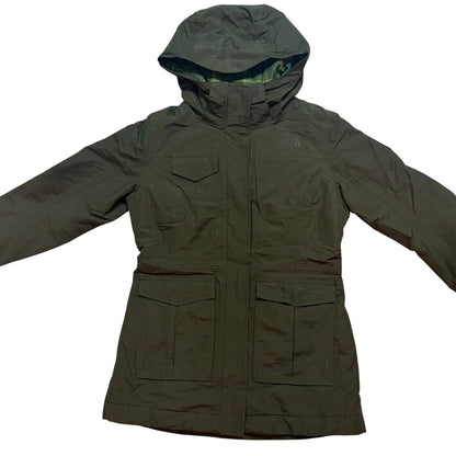 THE NORTH FACE ノースフェイス 中綿ジャケット フード付 カーキ S