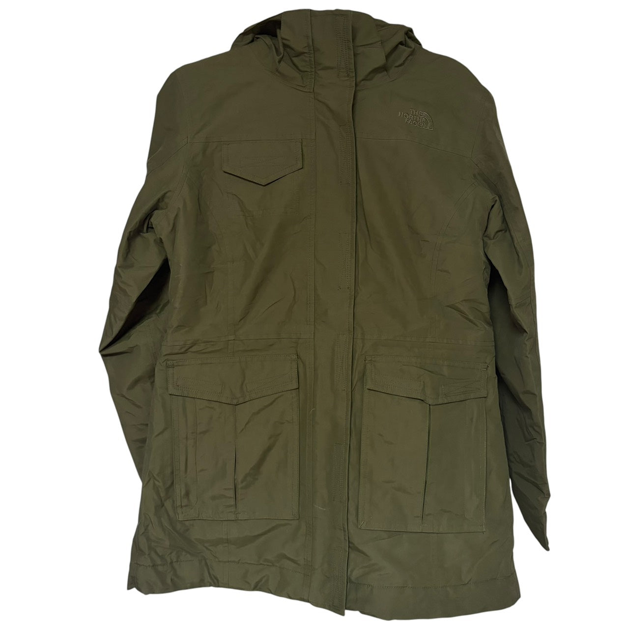 THE NORTH FACE ノースフェイス 中綿ジャケット フード付 カーキ S