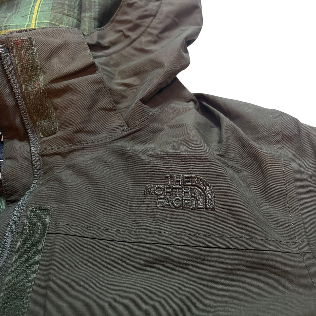 THE NORTH FACE ノースフェイス 中綿ジャケット フード付 カーキ S
