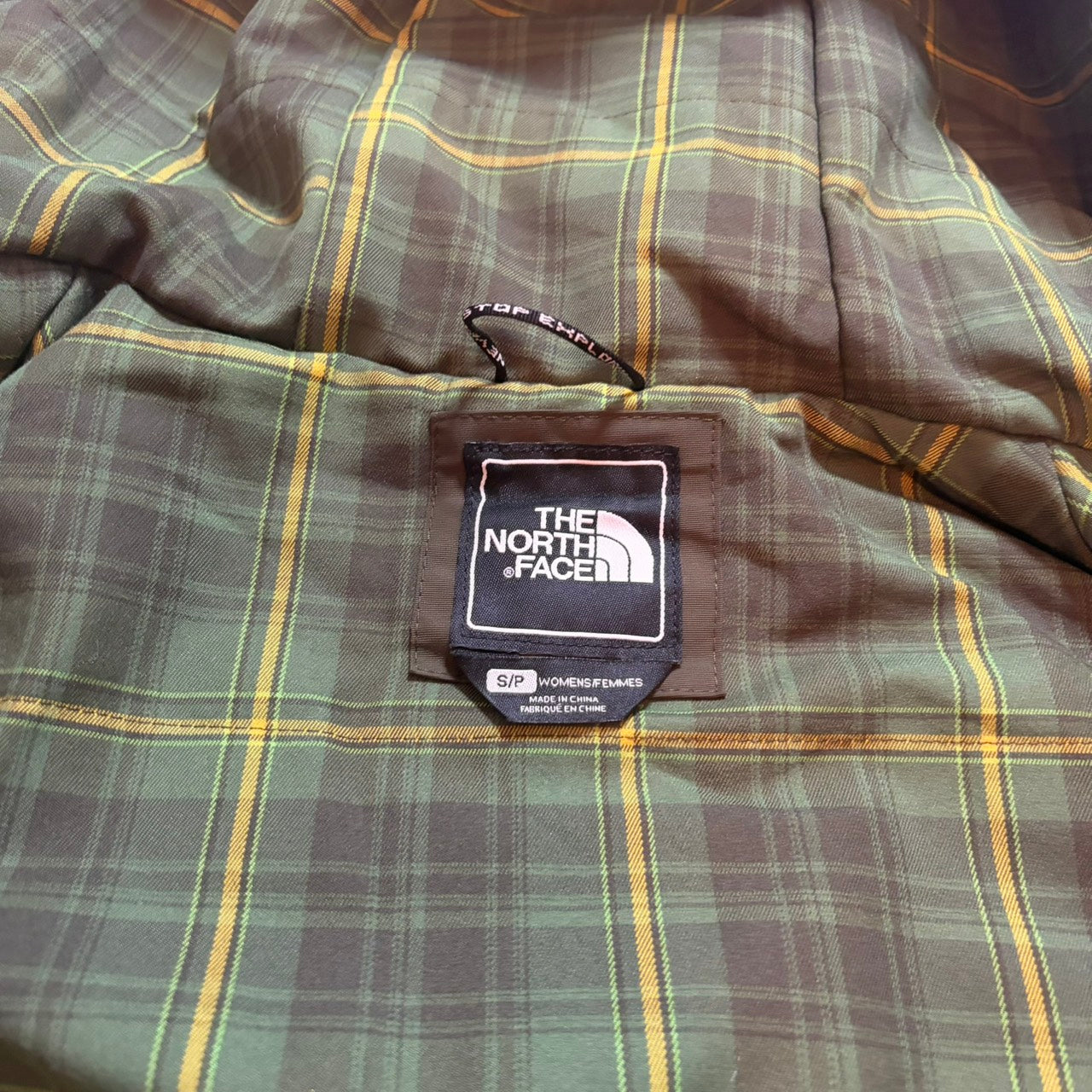 THE NORTH FACE ノースフェイス 中綿ジャケット フード付 カーキ S