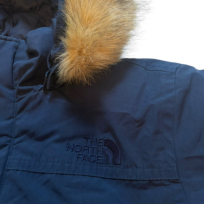 THE NORTH FACE ノースフェイス ダウンジャケット ロング丈 ファー ネイビー L