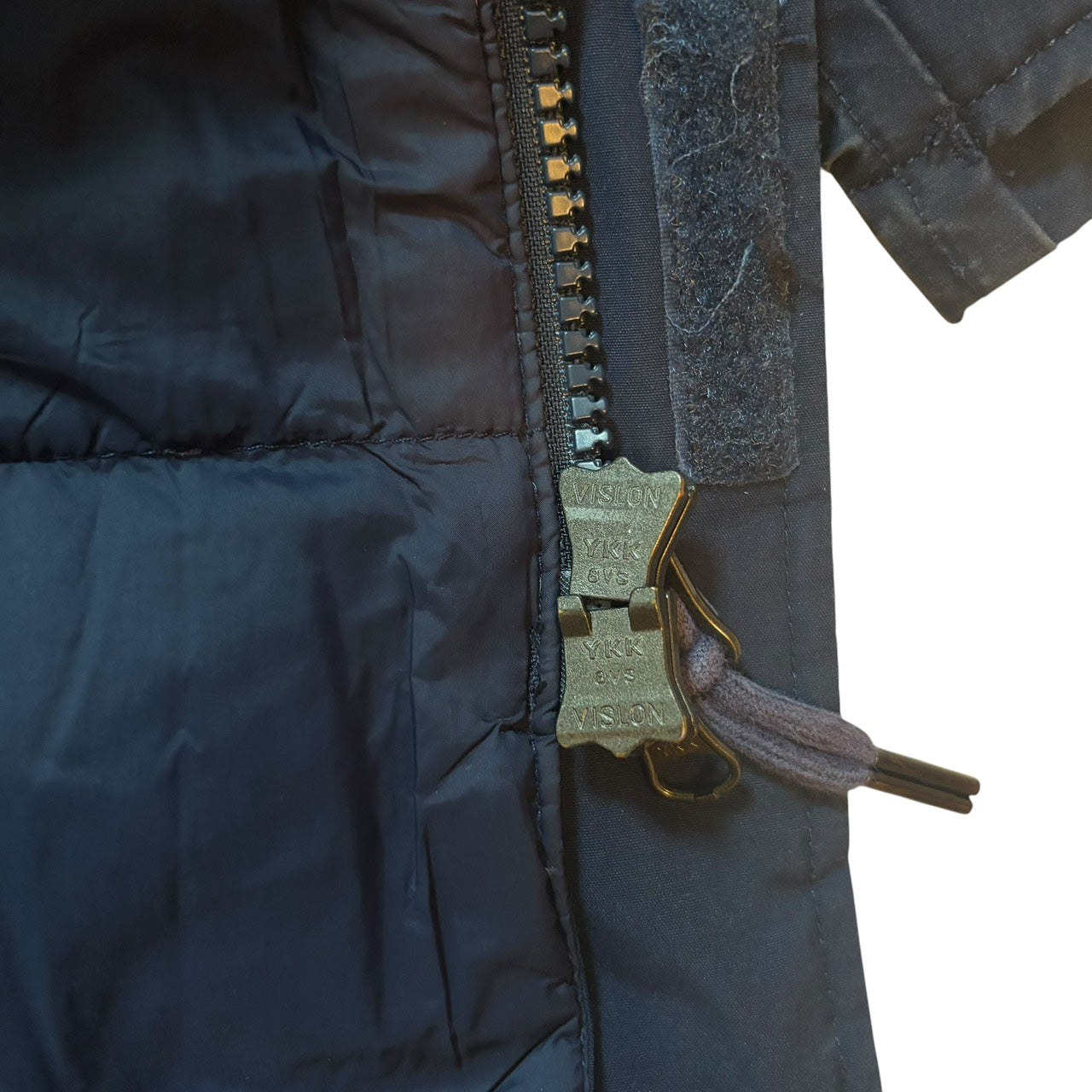THE NORTH FACE ノースフェイス ダウンジャケット ロング丈 ファー ネイビー L