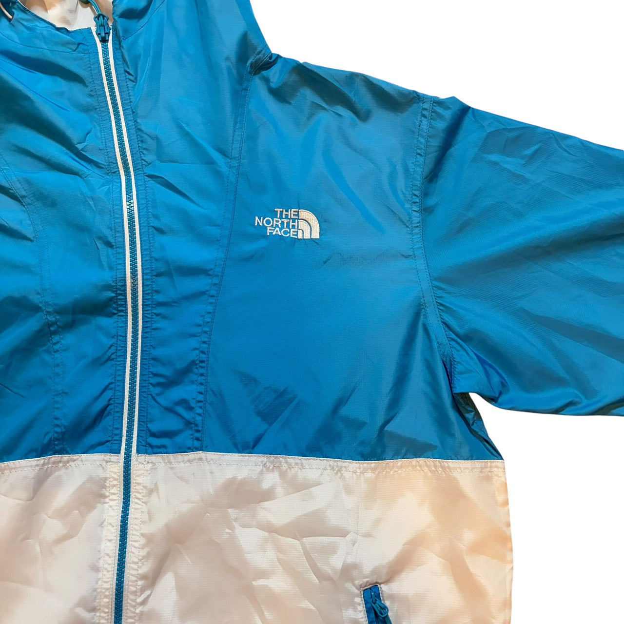THE NORTH FACE ノースフェイス ナイロンジャケット スカイブルーホワイト XL