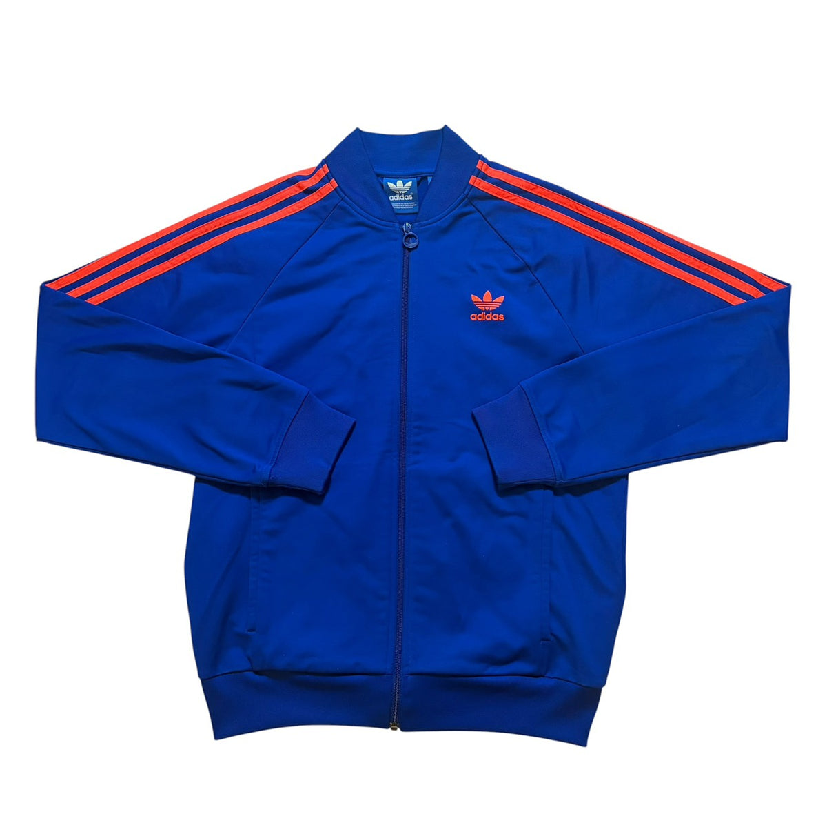 adidas アディダス スーパースター トラックジャケット ブルーxオレンジ  L