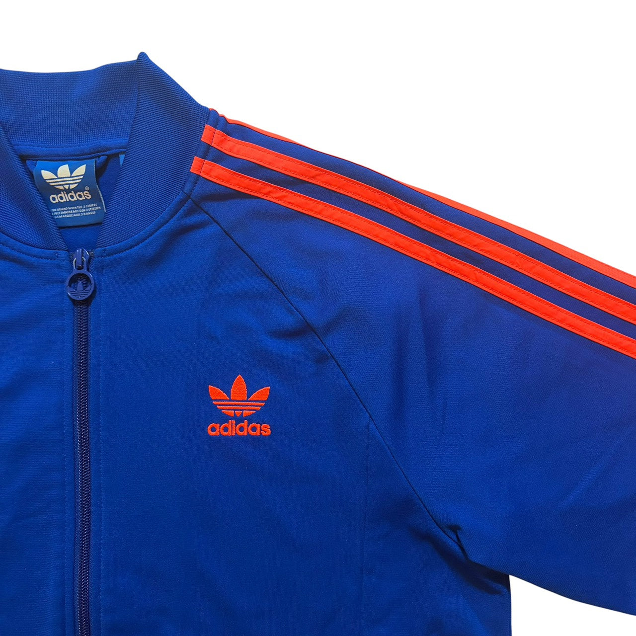 adidas アディダス スーパースター トラックジャケット ブルーxオレンジ  L